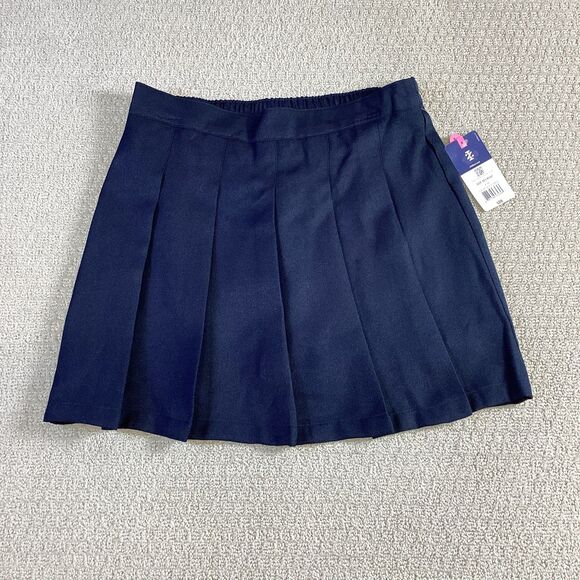 IZOD‎ Navy Pleated School Skirt Girls 10.5 Plus Uniform Skort New With Tags - Picture 1 of 5